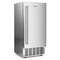 Silver Stainless Steel Nugget Ice Maker with LCD Timer & 18 lb Storage